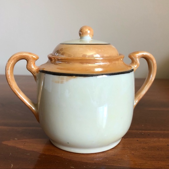 Vintage Japanese Lusterware Sugar Bowl - Picture 4 of 10